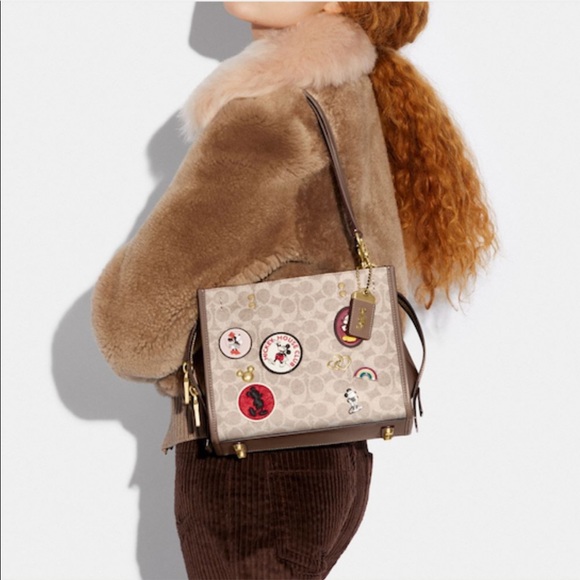 SOLD!! NWT DISNEY X COACH ROGUE 25 WITH MICKEY/MINNIE PATCHES - Picture 6 of 11